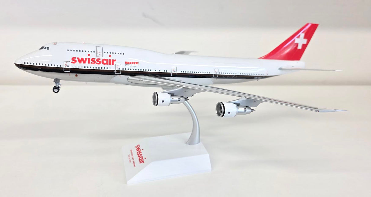 XX20527 | JC Wings 1:200 | Boeing 747-300 Swissair M 700th Anniversary of the Swiss Confederation Polished With Stand HB-IGC