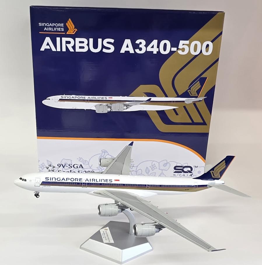 L2174 | SQ Wings 1:200 | Airbus 340-500 Singapore Airlines 9V-SGA (with stand)