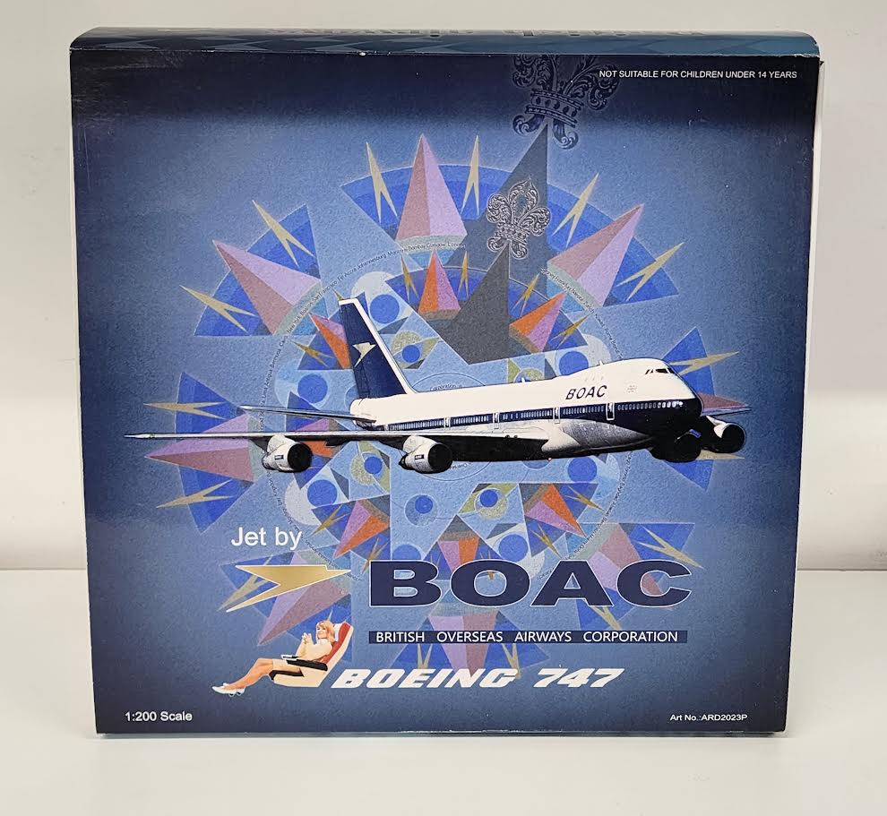 ARD2023P | ARD Models 1:200 | Boeing 747-100 BOAC G-AWNB (polished, with stand)