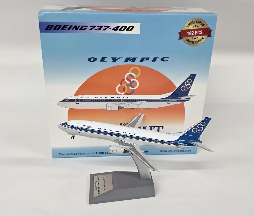 IF734OL0724 | InFlight200 1:200 | Boeing 737-484 Olympic SX-BKG (with stand)