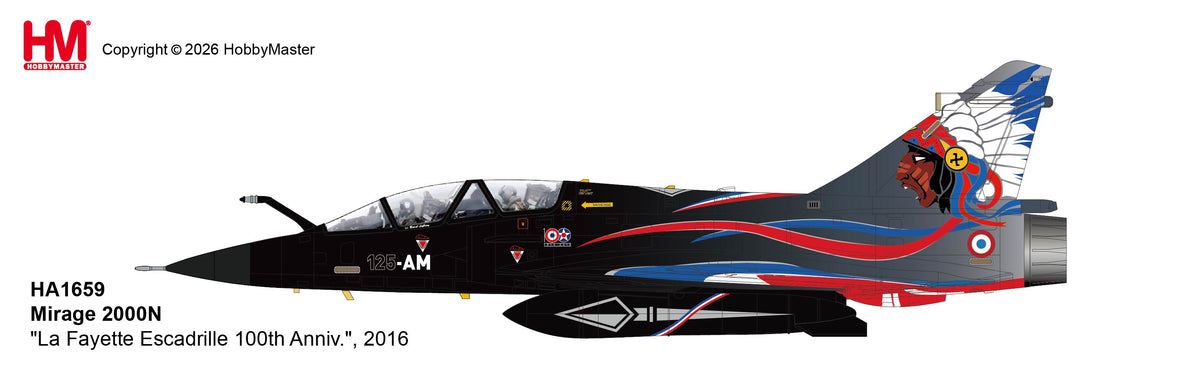 HA1659 Hobby Master 1:72 Mirage 2000N La Fayette diecast model