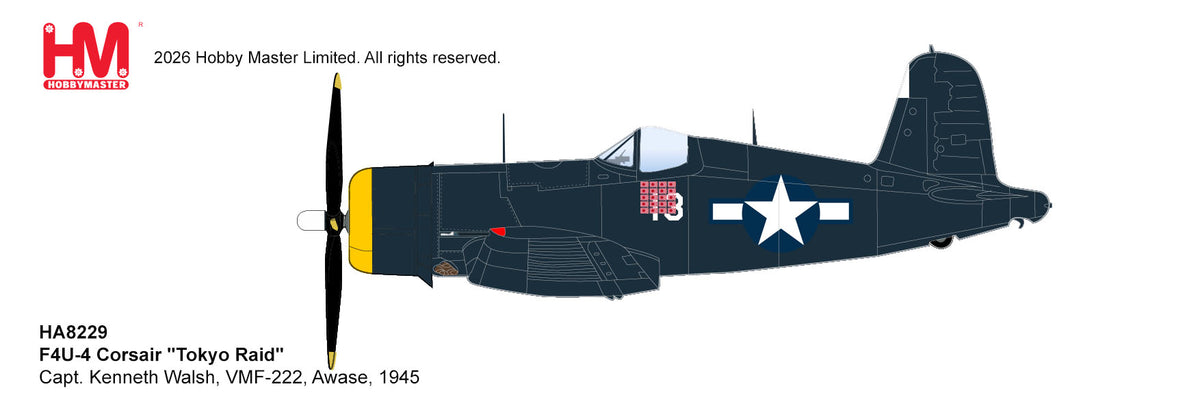 HA8229 Hobby Master 1:48 F4U-4 Corsair diecast model