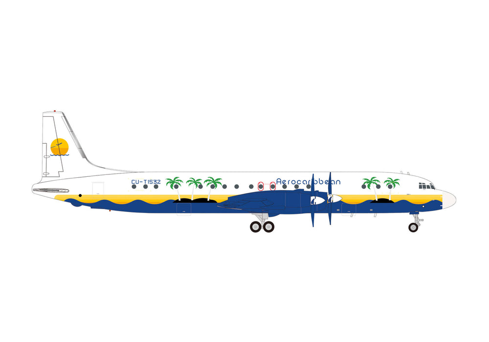 573719 | Herpa Wings 1:200 | Ilyushin IL-18 Aero Caribbean CU-T1532 | was due July 2025
