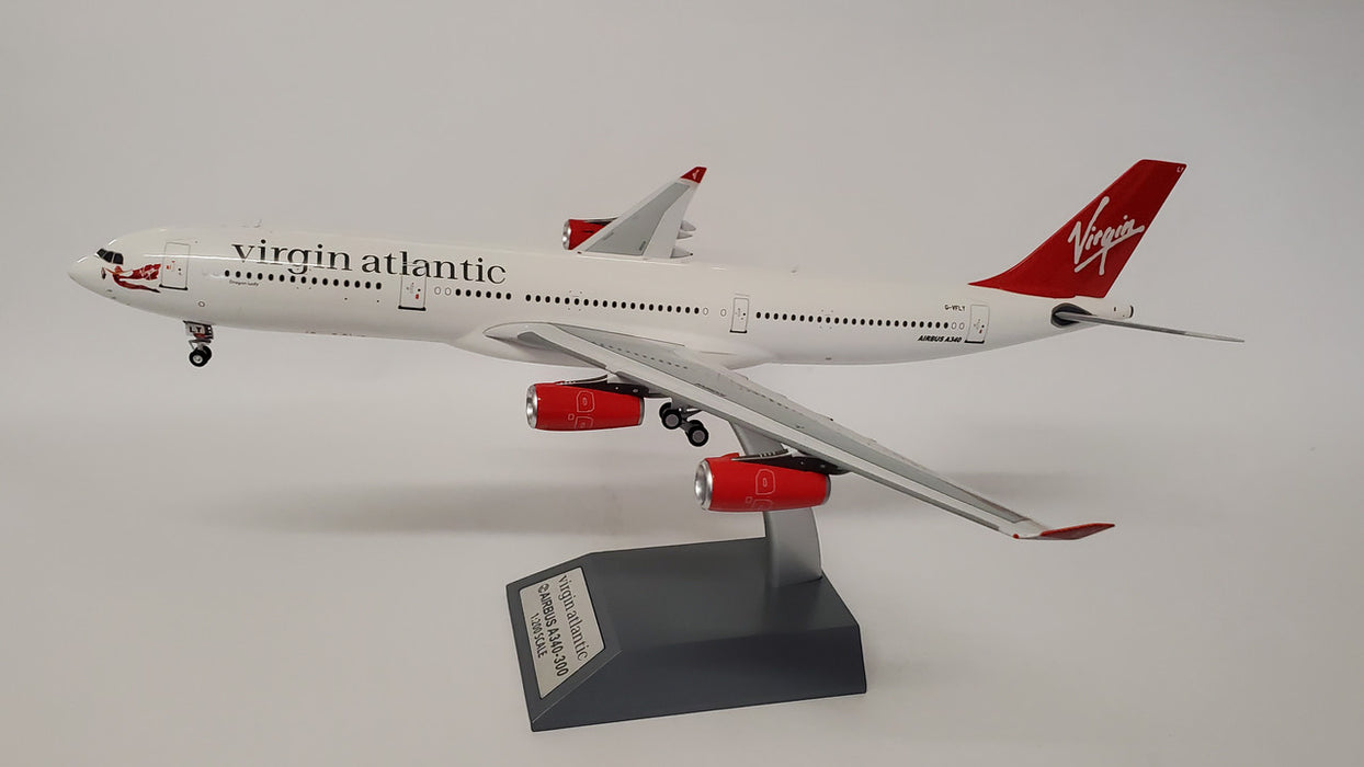 B-340-1116 | Blue Box 1:200 | Airbus A340-300 Virgin Atlantic G-VFLY, 'Dragon Lady' (with stand) PRE-OWNED