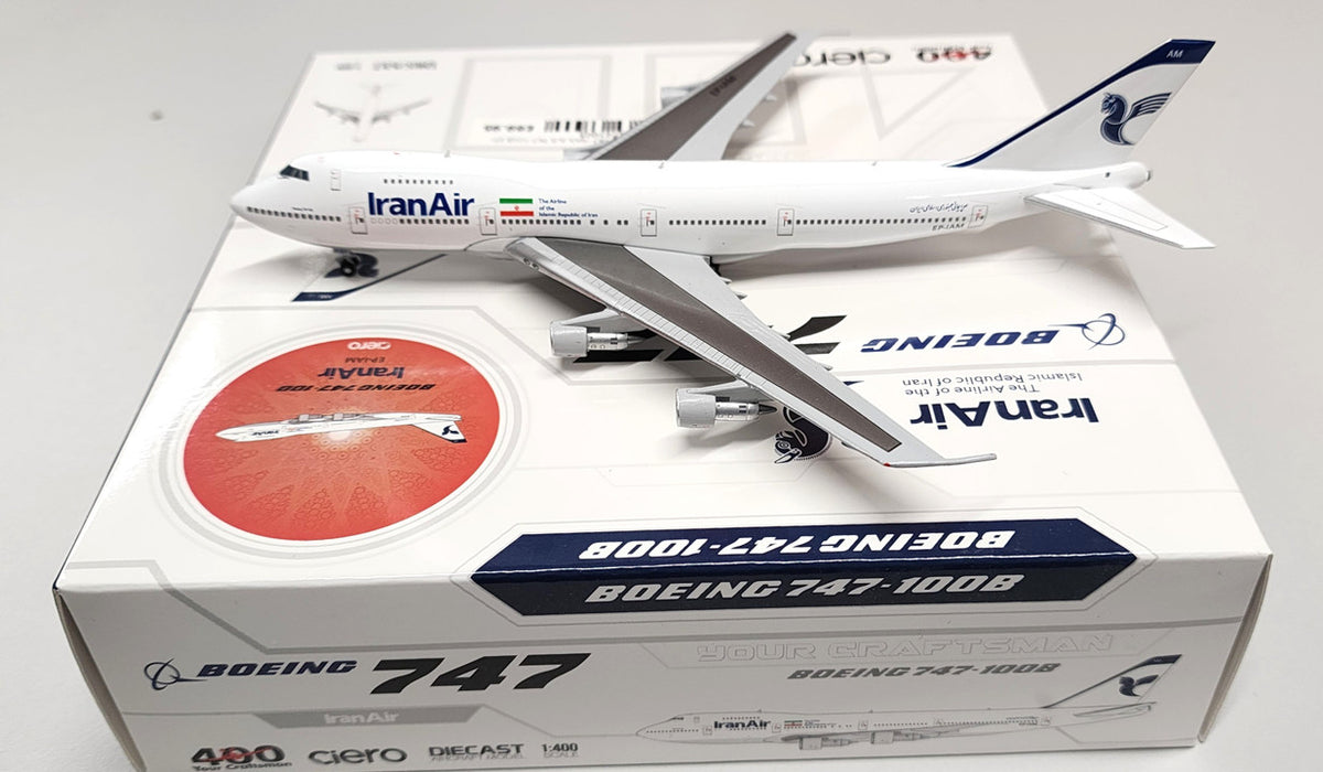 BB4-741-005 | Big Bird 1:400 | Boeing 747-100B, Iran Air EP-IAM with Antenna