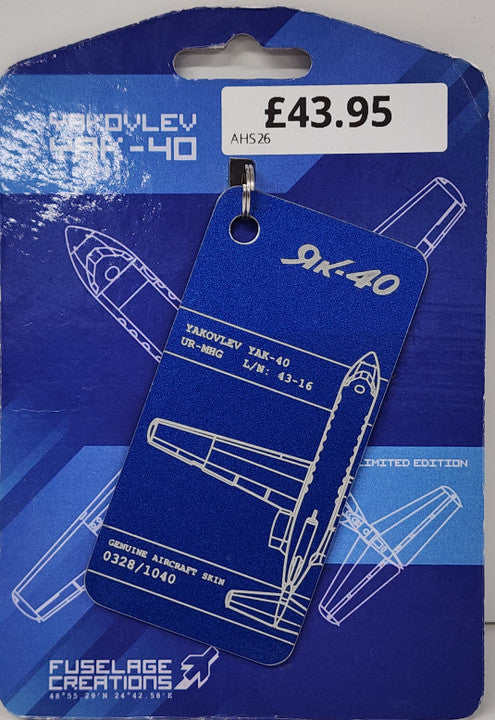 AHS26 | Gifts Aircraft Skins | Original Aircraft Skin - YAK-40 Yavson International UR-MHG blue