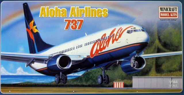 MINI14499 | Minicraft 1:144 | Boeing 737, Aloha Airlines (plastic model kit)