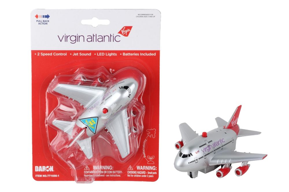 PP-TT1698-1 | Toys | Pull Back Fun Plane - Virgin Atlantic (with light and sound)