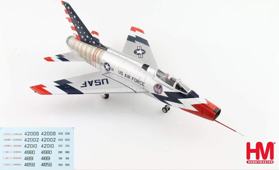 HA2124 | Hobby Master Military 1:72 | F-100 Skyblazers USAF, 1960 Season (with decals for 6 airplanes)