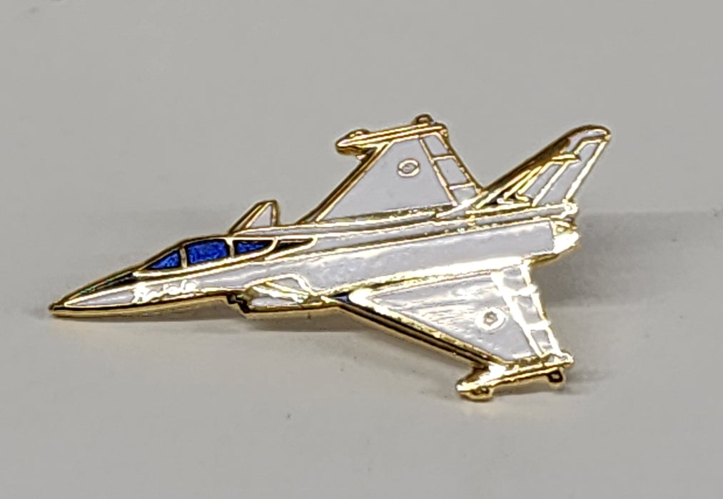 CL030 | Clivedon Collections pin badge | Dassault Rafale 22ct Gold plated pin badge with Enamel