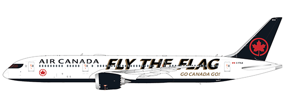 EW4789013A | JC Wings 1:400 | Boeing 787-9 Air Canada 'Go canada Go' C-FVLQ (flaps down)