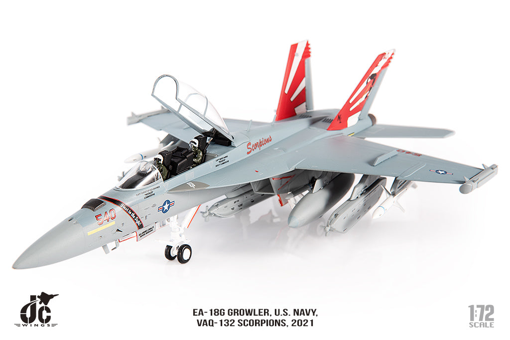 JCW-72-F18-017 | JC Wings Military 1:72 | Boeing EA-18G Growler, U.S. Navy VAQ-132 'Scorpions', NL540 2021
