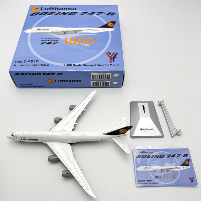 YY74807F | YY Wings 1:400 | Boeing 747-8 Lufthansa Reg. D-ABYP Flap-down | is due October 2025