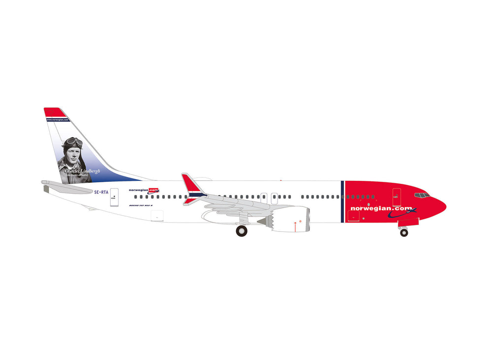 535229-001 | Herpa Wings 1:500 | Boeing 737 Max 8 Norwegian Air Shuttle - SE-RTA Charles Lindbergh Norwegian Air Shuttle - SE-RTA Charles Lindbergh