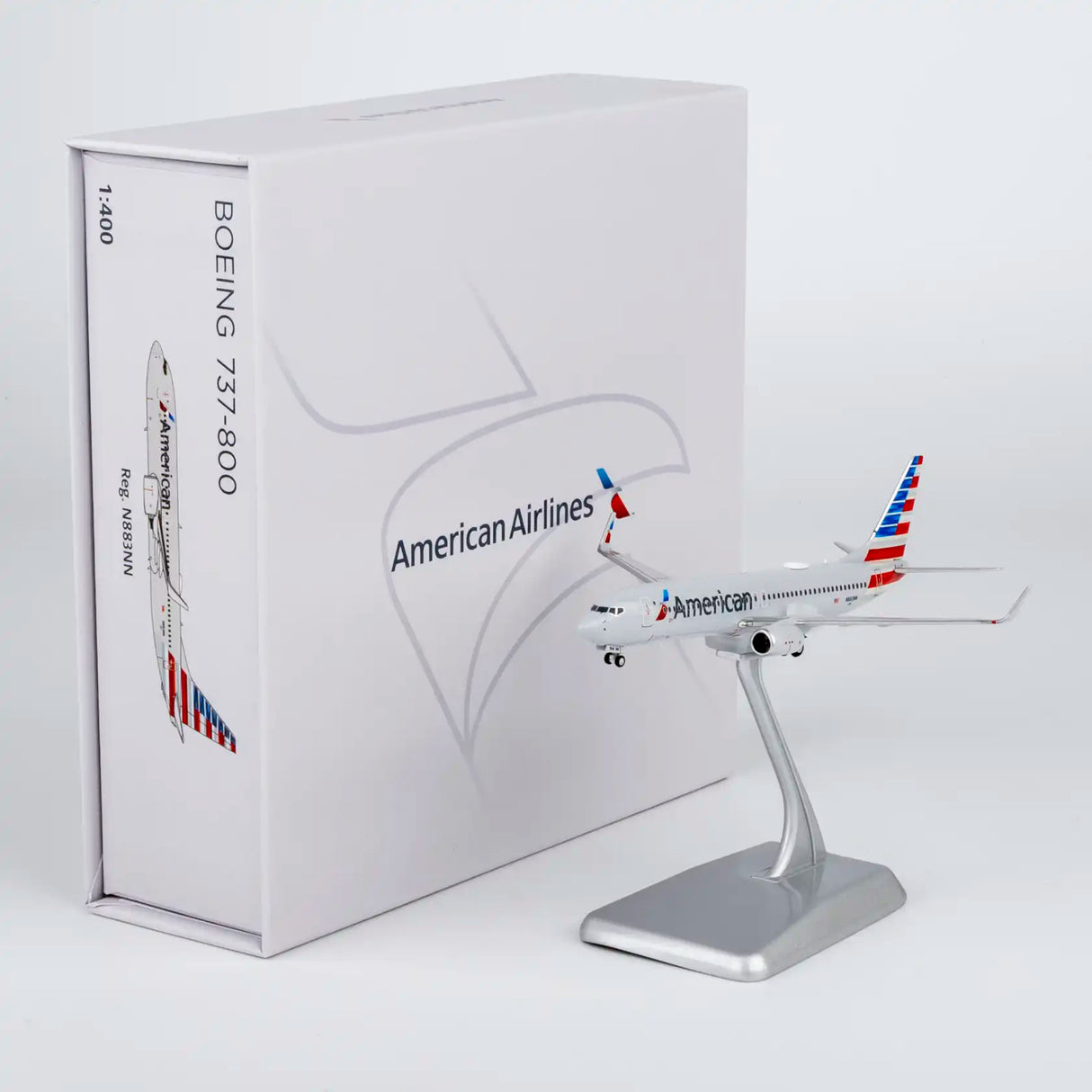 NG58260 | NG Models 1:400 | Boeing 737-800 American Airlines N883NN 100th Anniversary Luxurious packaging) (with stand)