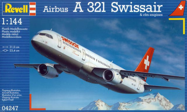 REV04247 | Revell 1:144 | Airbus A321, Swissair with CFM engines (model kit)