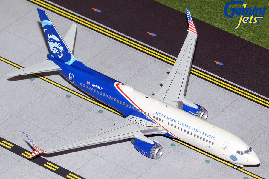 G2ASA1138 | Gemini200 1:200 | B737-800S Alaska Airlines Honouring Those Who Serve