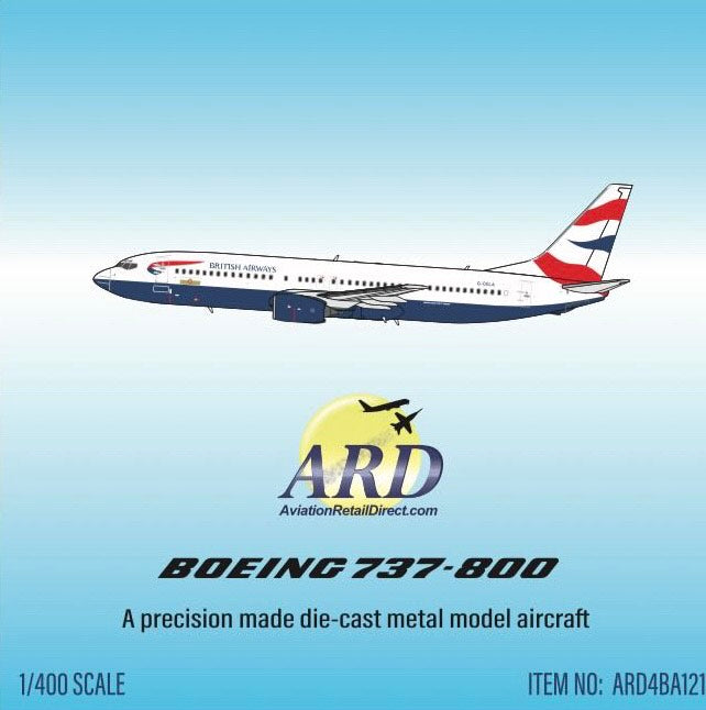 ARD4BA121 | ARD Models 1:400 | Boeing 737-800 British Airways G-OXLA | is due October 2025
