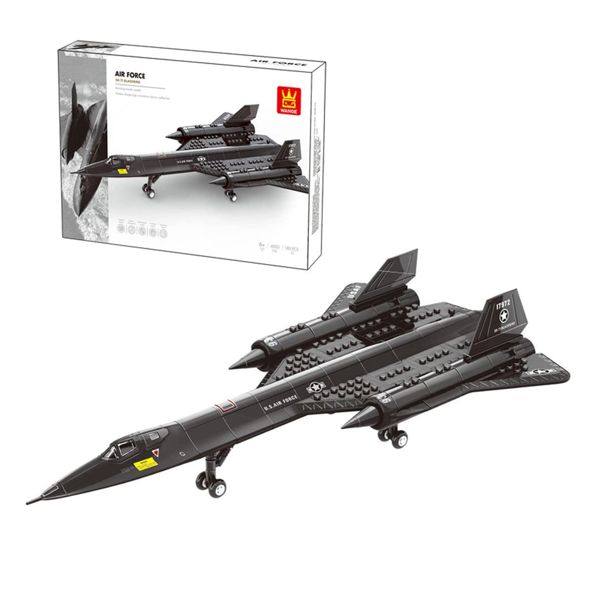 WANGE4005 | Air Force SR-71 BLACKBIRD | Building Blocks Model | Connector Plate
