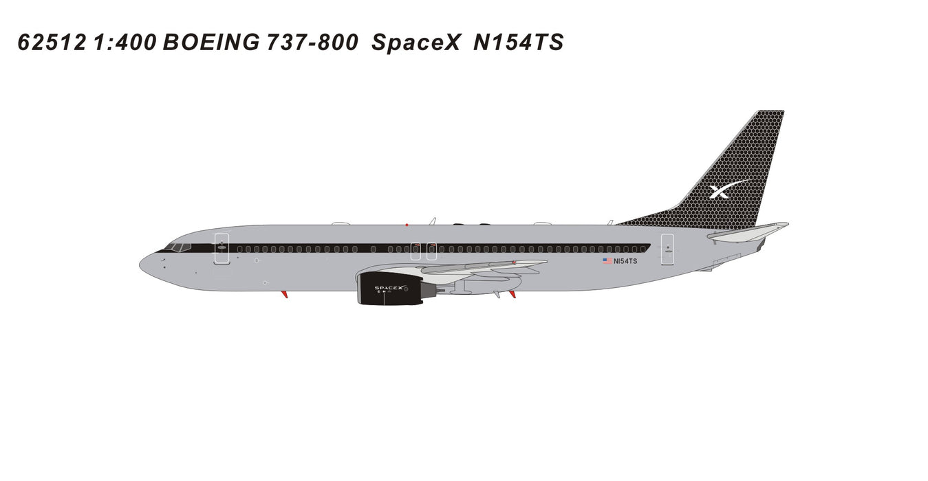 PM62512 | Panda Models 1:400 | Boeing 737-800 SpaceX N154TS | is due May 2025