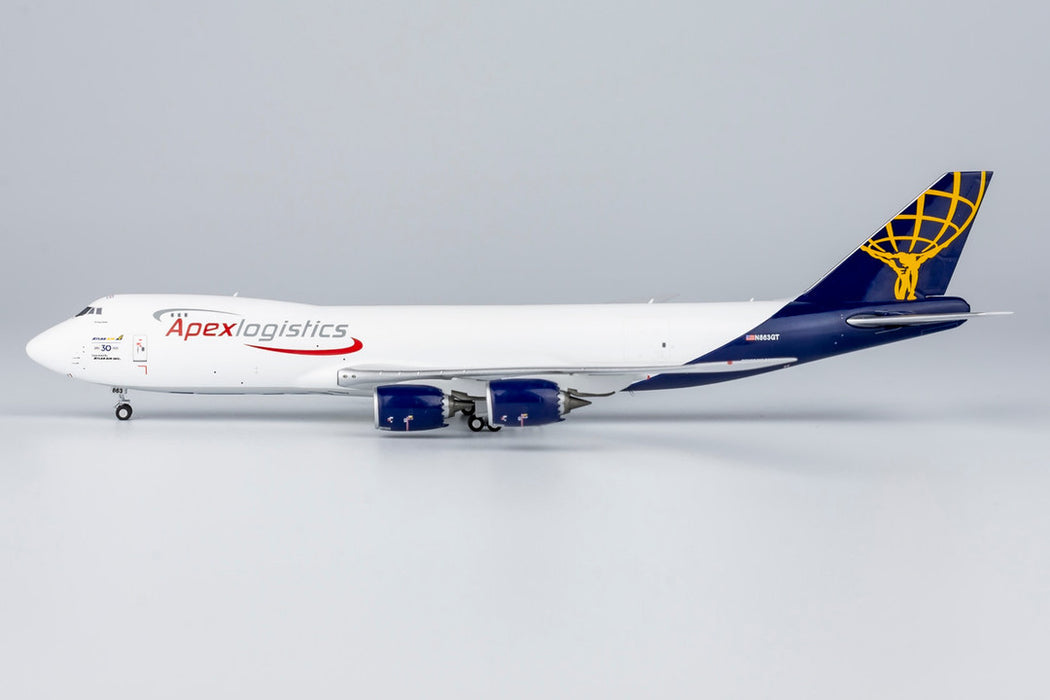 NG78015 | NG Models 1:400 | Boeing 747-8F Atlas Air / Apex Logistics N863GT, 'Last 747 Built' (with stand)