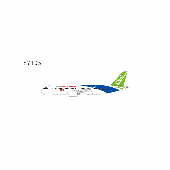 NG87105 | NG Models 1:400 | COMAC C919 (with plastic stand) Without landing gear| is due July 2025