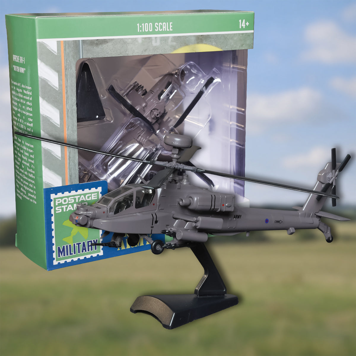 PS5600-1 | Postage Stamp Military 1:100 | Apache AH1 British Army | is due October 2026