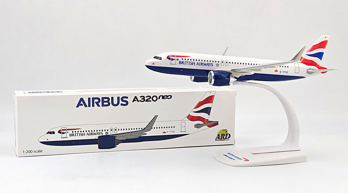 ARDPBA002 | ARD Snap-Fit Models 1:200 | Airbus A320neo British Airways G-TTSC