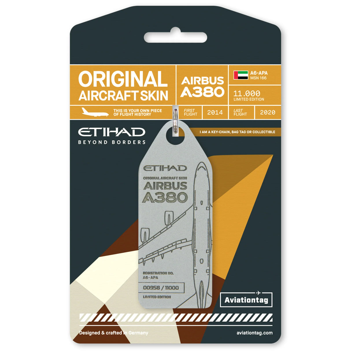 AVTAGA380G | Aircraft Skin Tags Original Aircraft Skin -Airbus A380 Etihad A6-APA