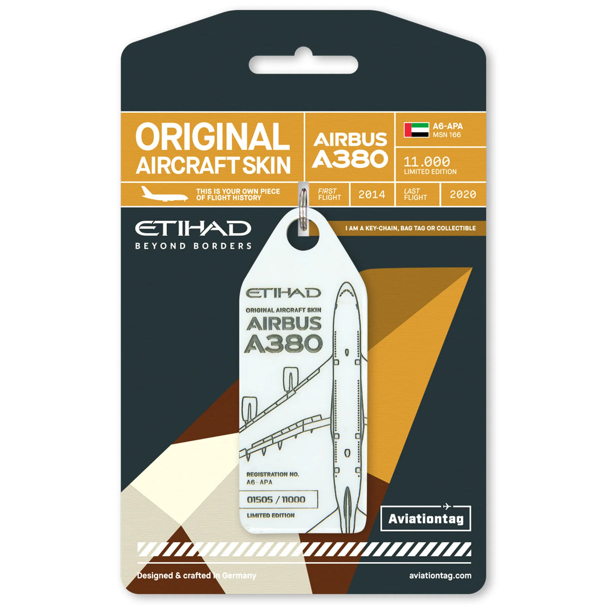 AVTAA380W | Aircraft Skin Tags | Original Aircraft Skin - Airbus A380 Etihad A6-APA