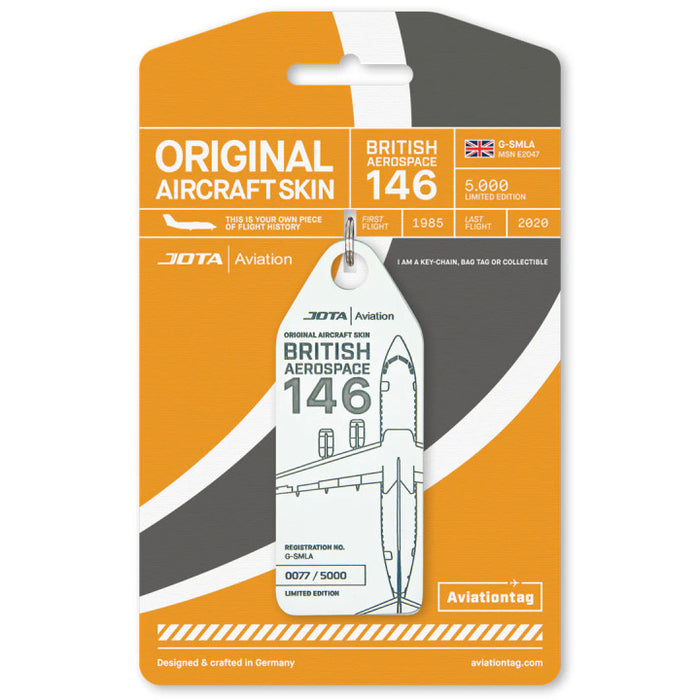 AVTAGGSMLA | Aircraft Skin Tags | Original Aircraft Skin - BAE146 JOTA G-SMLA