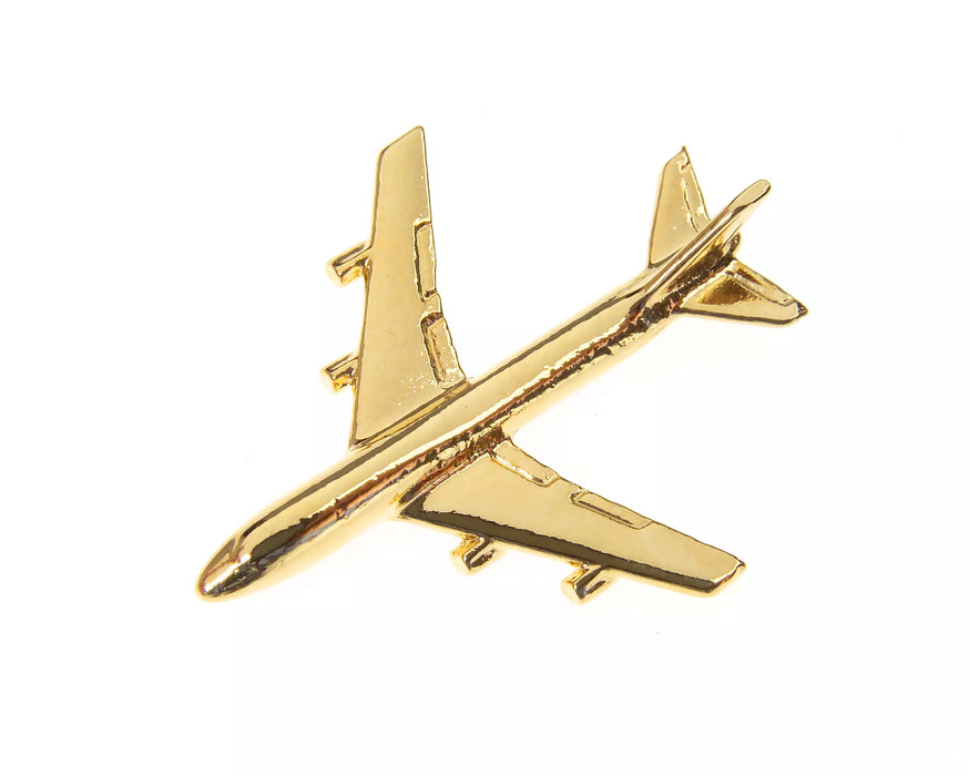 CL747 | Clivedon Collection Pin Badges | Boeing 747 22ct Gold plated pin badge