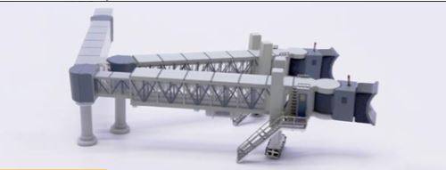 LH4387 | JC Wings 1:400 | Air Passenger Bridge for B747 (Transparent)