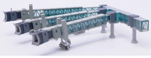 LH4393 | JC Wings 1:400 | Air Passenger Bridge for A380 (Green)