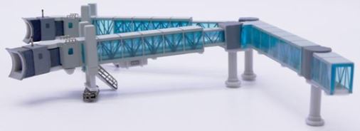 LH4388 | JC Wings 1:400 | Air Passenger Bridge for B747 (Blue)