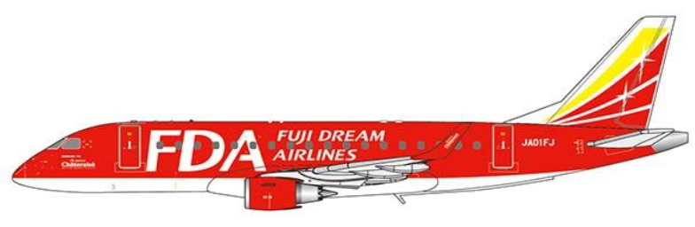 EW4170003 | JC Wings 1:400 | Embraer E-170 FDA Fuji Dream Airlines JA01FJ (red)
