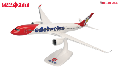 614450 | Herpa Snap-Fit (Wooster) 1:200 | Airbus A350-900 Edelweiss Air HB-IHF Piz Bernina | is due March 2025