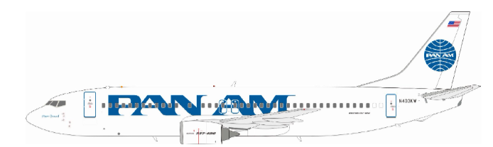 IF734PA0825 | InFlight200 1:200 | Boeing 737-4Q8 Pan American Airways - Pan Am N403KW | is due July 2025