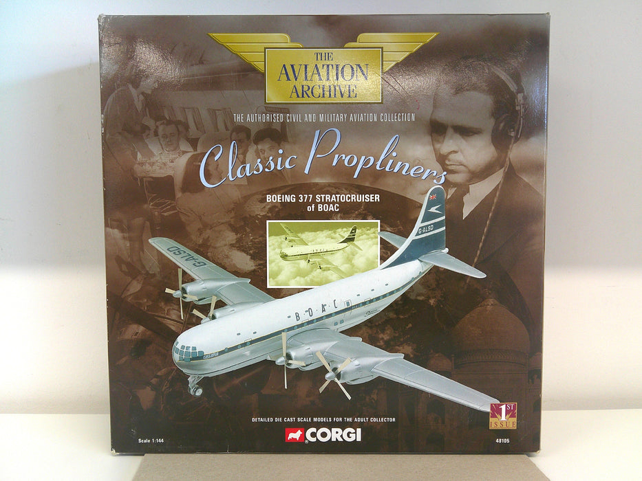 032435481055 | 48105 | Corgi 1/144 Die-Cast | Boeing 377 Stratocruiser | BOAC G-ALSD