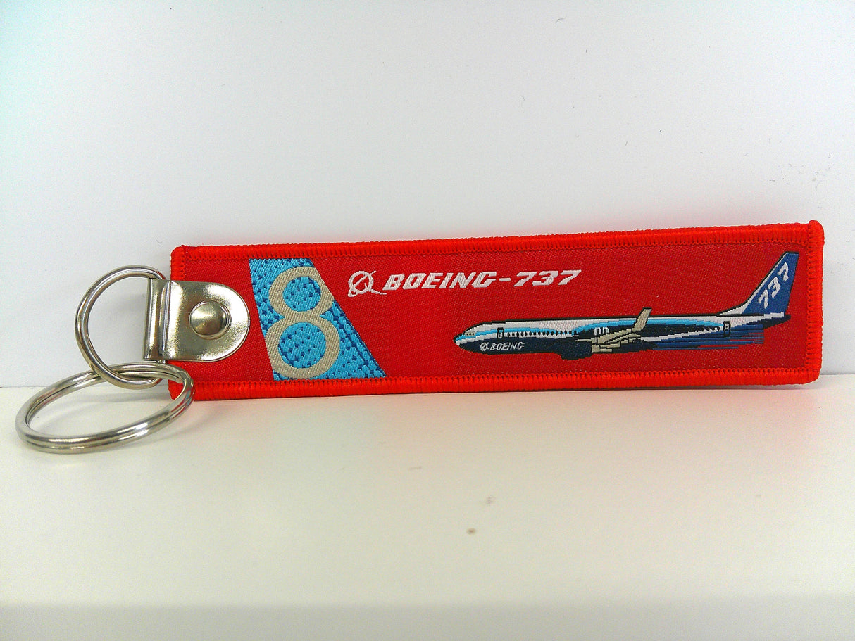 Key Tag Boeing 737 | Fabric Embriodered Key Tag | Boeing Demonstrator