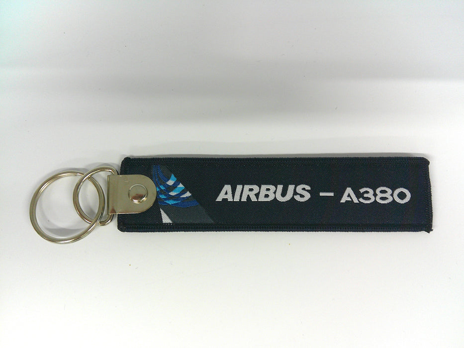 Key Tag A380 | Fabric Embriodered Key Tag | Airbus A380