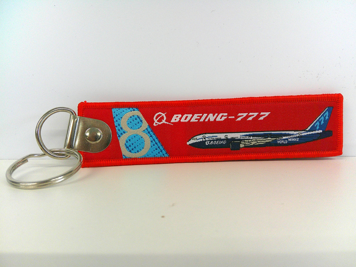 Key Tag Boeing 777 | Fabric Embriodered Key Tag | Boeing Demonstrator