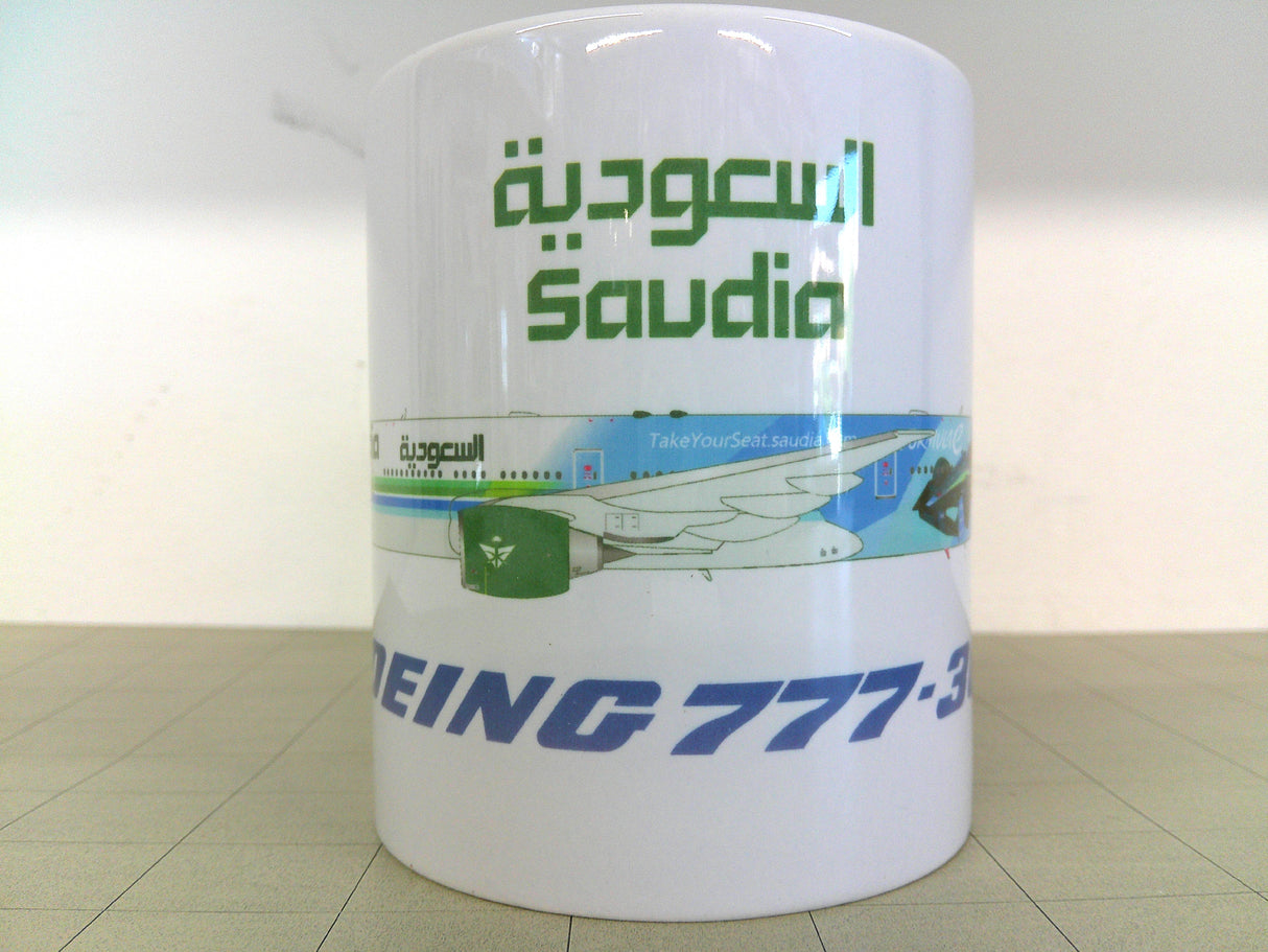 MUGSAUDIAF1777 | Coffee Mug | Boeing 777-300 SAUDIA Formula 1