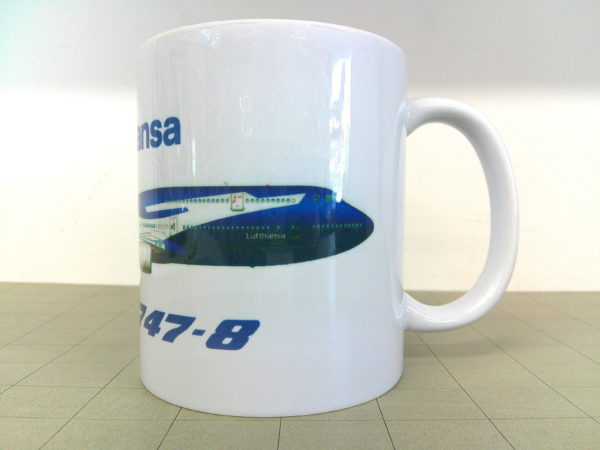 MUGLUFT100747-8 | Coffee Mug | Boeing 747-8 Lufthansa 100 anniversary