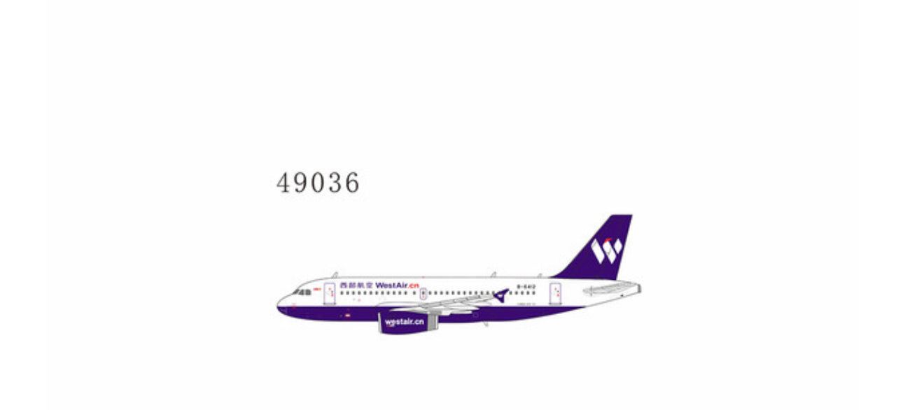 NG49036 | NG Models 1:400 | Airbus A319 West Air B-6412 | is due July 2025