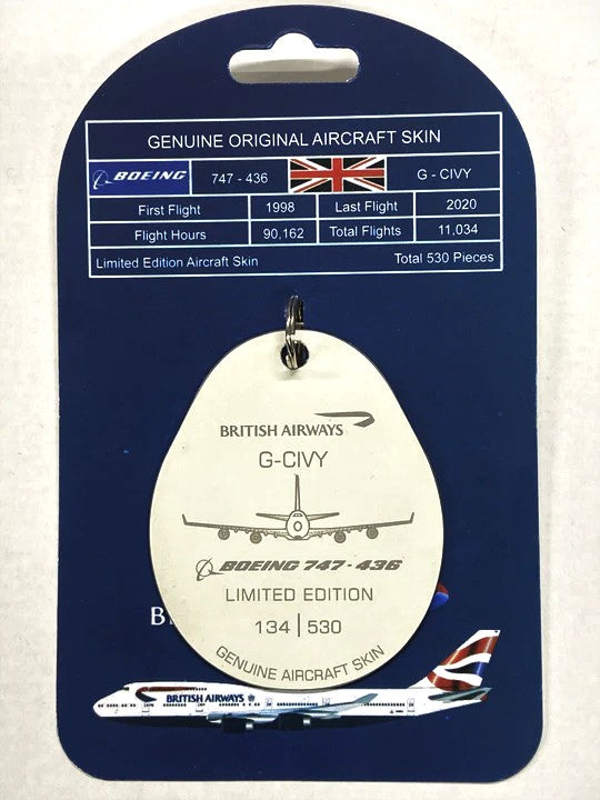 ARDTAGGCIVY | Gifts Aircraft Skins | Original Aircraft Skin - Boeing 747-436 British Airways G-CIVY 'The Last ever British Airways 747 to leave Heathrow, Original Aircraft Skin