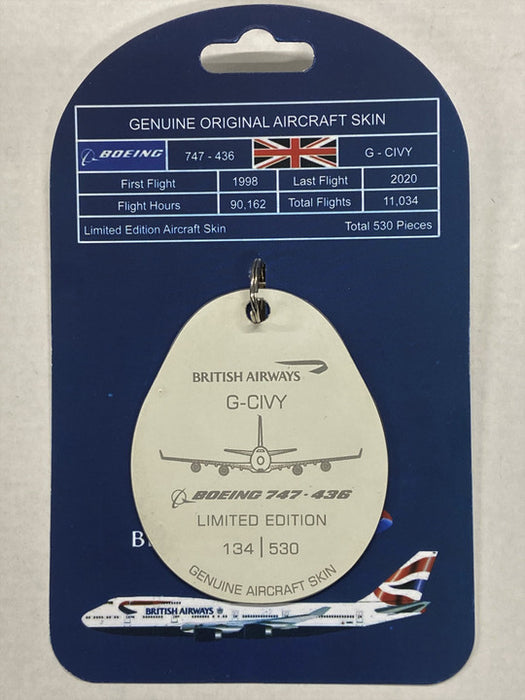 ARDTAGGCIVY | Gifts Aircraft Skins | Original Aircraft Skin - Boeing 747-436 British Airways G-CIVY 'The Last ever British Airways 747 to leave Heathrow, Original Aircraft Skin