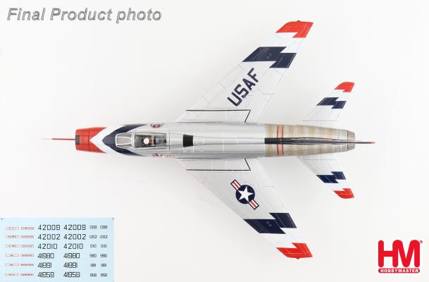 HA2124 | Hobby Master Military 1:72 | F-100 Skyblazers USAF, 1960 Season (with decals for 6 airplanes)