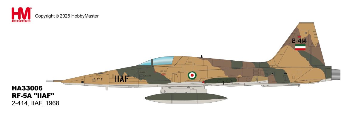 HA33006 | Hobby Master Military 1:72 | RF-5A IIAF 2-414, IIAF, 1968 | is due September 2025