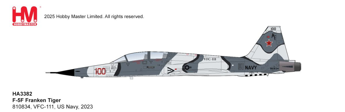 HA3382 | Hobby Master Military 1:72 | Northrop F-5F Franken Tiger 810834, VFC-111, US Navy, 2023 | was due July 2025